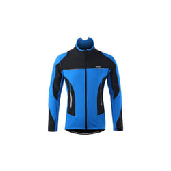 Men Fleece Thermal  Winter Cycling Jacket Windproof Waterproof MTB Coat Bike Jerseys Bicycle Clothing Warm Up Reflective - 15F blue, M