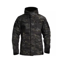 M65 Tactical Waterproof Windbreaker Hiking Camping Jackets Outdoor Hoodie Sports Coat Men High Quality Multi-pocket Jackets - Black CP, XL