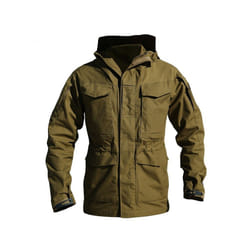 M65 Tactical Waterproof Windbreaker Hiking Camping Jackets Outdoor Hoodie Sports Coat Men High Quality Multi-pocket Jackets - Brown, M
