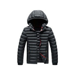 Winter Men Hooded Jacket Men Warm Thick Waterproof Parkas Jacket Coat Autumn Mens Fashion Casual Brand Windproof Jacket Male - Black, L