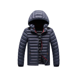 Winter Men Hooded Jacket Men Warm Thick Waterproof Parkas Jacket Coat Autumn Mens Fashion Casual Brand Windproof Jacket Male - Blue, L