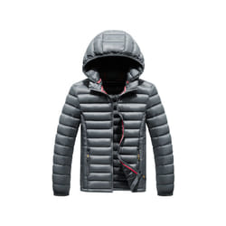 Winter Men Hooded Jacket Men Warm Thick Waterproof Parkas Jacket Coat Autumn Mens Fashion Casual Brand Windproof Jacket Male - Grey, L