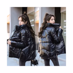 2022 New Winter Jacket Women Parkas Glossy Warm Thicken Coat Female Cotton Padded Parka Waterproof Outwear Loose Snow Jacket ...
