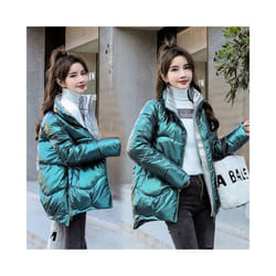 2022 New Winter Jacket Women Parkas Glossy Warm Thicken Coat Female Cotton Padded Parka Waterproof Outwear Loose Snow Jacket - Green, S