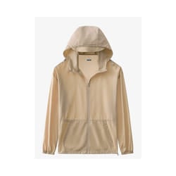 Summer Men Skin Coats Ultr-Light Outdoor Sun Protection UPF40+ UV Proof Casual Thin Jacket Hooded Sunbreaker Solid Clothing - Khaki, Asian S