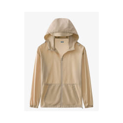 Summer Men Skin Coats Ultr-Light Outdoor Sun Protection UPF40+ UV Proof Casual Thin Jacket Hooded Sunbreaker Solid Clothing - Khaki, Asian 5XL