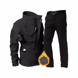 Military Fleece Warm Sets Men Shark Skin Soft Shell Tactical Jacket+Army Cargo Pant 2 Pcs Suits Outdoor Windproof Waterproof ...