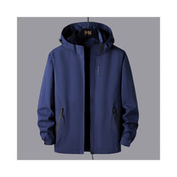) New Hiking Jackets Mens Waterproof Clothes Reflective Windbreaker Hunting Camping Trekking Jackets Outdoor Windproof Coats Ma - Navy, XXXL (76kg-84kg