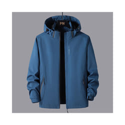 ) New Hiking Jackets Mens Waterproof Clothes Reflective Windbreaker Hunting Camping Trekking Jackets Outdoor Windproof Coats - Oil blue, XL (60kg-68kg