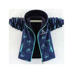 Autumn Children's Clothes Double-sided Wear Jacket Fleece Coat Boy Waterproof Windproof Children Outerwear Sport Jacket For Boys - As the picture, 10T