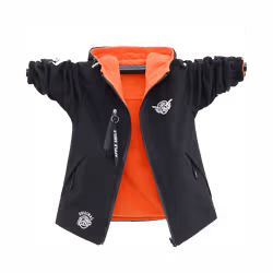 Autumn Children's Clothes Double-sided Wear Jacket Fleece Coat Boy Waterproof Windproof Children Outerwear Sport Jacket For B ...