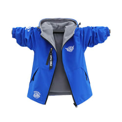 Autumn Children's Clothes Double-sided Wear Jacket Fleece Coat Boy Waterproof Windproof Children Outerwear Sport Jacket For Boys - Blue, 9T