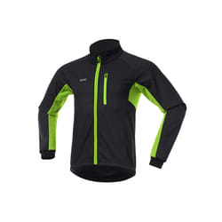 Winter Cycling Jacket Men Thermal Fleece Cycling Jacket Windproof Waterproof Warm Bicycle MTB Mountain Bike Clothing - Green, M