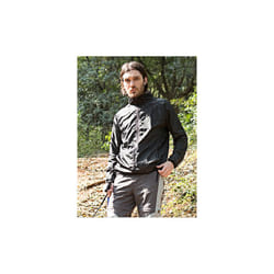 Outdoor Running Camping Hiking Bike Sport Jacket Sun-Protect Ultralight Waterproof Dark Stria Rain Women Men Coat - black, Asian size XXL