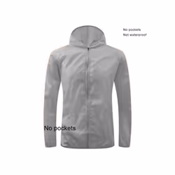 Outdoor Running Camping Hiking Bike Sport Jacket Sun-Protect Ultralight Waterproof Dark Stria Rain Women Men Coat - GRAY, Asi ...