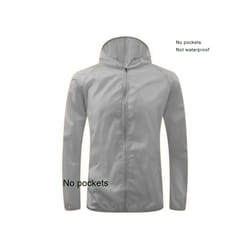 Outdoor Running Camping Hiking Bike Sport Jacket Sun-Protect Ultralight Waterproof Dark Stria Rain Women Men Coat - GRAY, Asian size XXXL