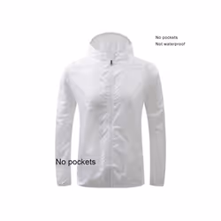 Outdoor Running Camping Hiking Bike Sport Jacket Sun-Protect Ultralight Waterproof Dark Stria Rain Women Men Coat - Ivory, As ...