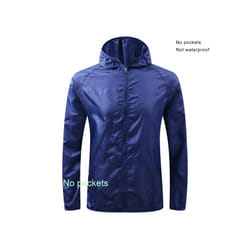 Outdoor Running Camping Hiking Bike Sport Jacket Sun-Protect Ultralight Waterproof Dark Stria Rain Women Men Coat - navy, Asian size XXL
