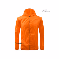 Outdoor Running Camping Hiking Bike Sport Jacket Sun-Protect Ultralight Waterproof Dark Stria Rain Women Men Coat - Orange, A ...