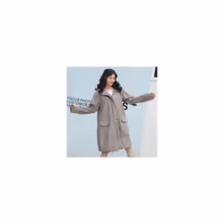 Hood Long Raincoat Women Men Waterproof Stylish Rain Coat Jacket Luxury Elegant Plus Sizes - GRAY, XL