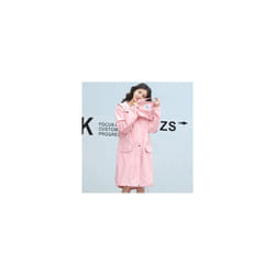 Hood Long Raincoat Women Men Waterproof Stylish Rain Coat Jacket Luxury Elegant Plus Sizes - Pink, M