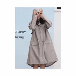 Hood Long Raincoat Women Men Waterproof Stylish Rain Coat Jacket Luxury Elegant Plus Sizes - Yellow, M