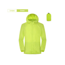 Camping Rain Jacket Men Women Waterproof Sun Protection Clothing Fishing Hunting Clothes Quick Dry Skin Windbreaker With Pocket - Unisex-Green, 4XL
