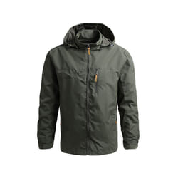 Men Windbreaker Winter Waterproof Camping Jacket Hooded Zip-Up Military Jackets Coat Man Softshell Field Jacket Work Outwear - army green, XL