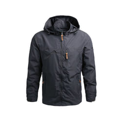 Men Windbreaker Winter Waterproof Camping Jacket Hooded Zip-Up Military Jackets Coat Man Softshell Field Jacket Work Outwear - GRAY, 6XL