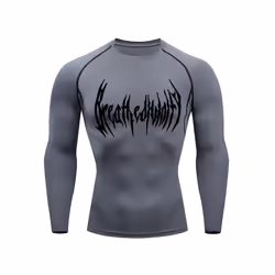 Fitness Men's Compression Long Sleeve Shirt Quick Drying Sun Protection Second Layer Skin Sports Base Layer Bodybuilding T-Shirt - navy blue, XXL