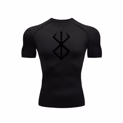 Compression Long Sleeve Shirt Men's Running T-Shirt Sun Protection Second Skin Gym Sweat Sports Top Black Workout Sportswear  ...