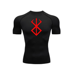 Compression Long Sleeve Shirt Men's Running T-Shirt Sun Protection Second Skin Gym Sweat Sports Top Black Workout Sportswear - black, XXXL