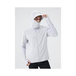 Summer UPF 50+ UV Sun Protection Skin Coats Men Ultra-Light Sportswear Hooded Outwear Men Windbreaker Casual Jackets - GRAY, L