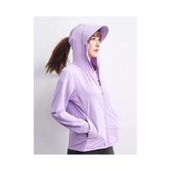 Summer UPF 50+ UV Sun Protection Skin Coats Men Ultra-Light Sportswear Hooded Outwear Men Windbreaker Casual Jackets - Lavender, 3XL