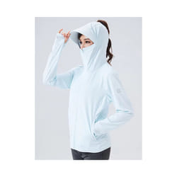 Summer UPF 50+ UV Sun Protection Skin Coats Men Ultra-Light Sportswear Hooded Outwear Men Windbreaker Casual Jackets - Sky blue, 4XL