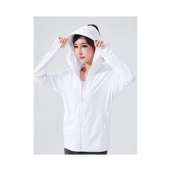 Summer UPF 50+ UV Sun Protection Skin Coats Men Ultra-Light Sportswear Hooded Outwear Men Windbreaker Casual Jackets - Women White, L