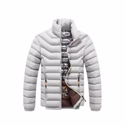 Winter New Men Fashion Warm Jacket Coat Solid Thick Windproof Outwear Autumn Mens Casual Waterproof Parkas Jacket Coat Male - Blue, L-50-60KG