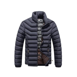 Winter New Men Fashion Warm Jacket Coat Solid Thick Windproof Outwear Autumn Mens Casual Waterproof Parkas Jacket Coat Male - Blue, 3XL-75-80KG