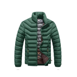 Winter New Men Fashion Warm Jacket Coat Solid Thick Windproof Outwear Autumn Mens Casual Waterproof Parkas Jacket Coat Male - Green, 3XL-75-80KG