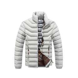 Winter New Men Fashion Warm Jacket Coat Solid Thick Windproof Outwear Autumn Mens Casual Waterproof Parkas Jacket Coat Male - White, 4XL-80-90KG