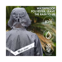 Cycling Raincoat Waterproof Breathable Cycling Jacket Reflective Clothing Men Sports MTB Bike Raincoat Ciclismo - Black suit, L