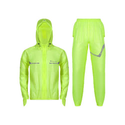 Cycling Raincoat Waterproof Breathable Cycling Jacket Reflective Clothing Men Sports MTB Bike Raincoat Ciclismo - Green suit, S