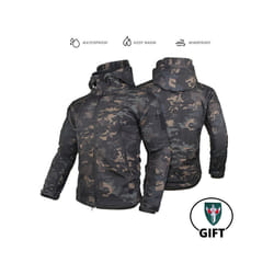 Tactical Jacket Fleece Winter Men Hiking Jackets Windbreaker Waterproof Soft Shell Jacket Motorcycle Camping Fishing Clothings - LY AY Jacket, 4XL