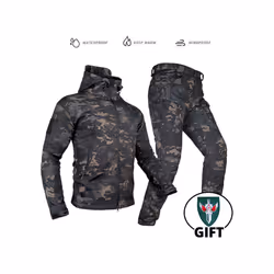 Tactical Jacket Fleece Winter Men Hiking Jackets Windbreaker Waterproof Soft Shell Jacket Motorcycle Camping Fishing Clothing ...
