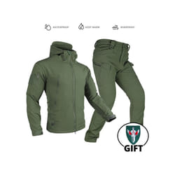 Tactical Jacket Fleece Winter Men Hiking Jackets Windbreaker Waterproof Soft Shell Jacket Motorcycle Camping Fishing Clothings - LY GN Suit, 4XL