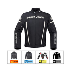 Motorcycle Men's Jacket Waterproof Moto Protection Motocross Jacket With Linner  Motobiker Racing Suit Riding Racing - Grey Black Jacket, XL