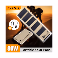 80W Portable Foldable Solar Panel with USB 5V Waterproof Solar Panel for Cell Phone Power Bank Battery Charger Camping - 30W ...