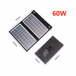 100W/80W/60W Foldable Solar Panel Portable Dual USB 5V Charger for Camping Outdoor Power Station Cell Phone Tablet Power - 60 ...