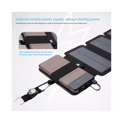 Outdoor Multifunctional Portable Solar Charging Panel with Foldable 5V 1A USB Output Device, Emergency Power Supply for - 4 Tablets