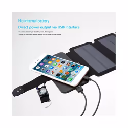 Outdoor Multifunctional Portable Solar Charging Panel with Foldable 5V 1A USB Output Device, Emergency Power Supply for - 6 Tablets
